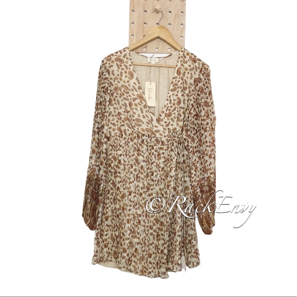NWT ANTHROPOLOGIE SHYLA PLEATED MINI WRAP DRESS - Picture 7 of 13
